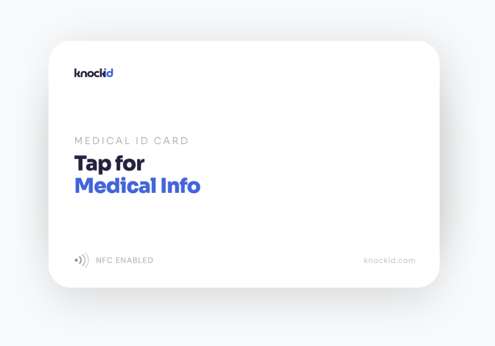 Knock ID | NFC Medical ID Card